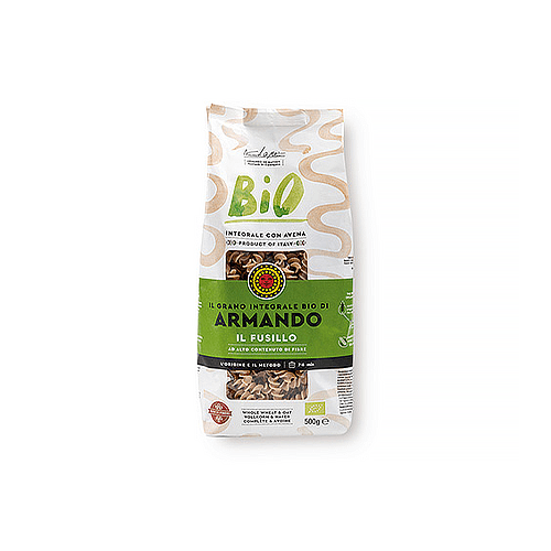 Fusilli Ολικής Άλεσης BIO Al Bronzo Ιταλίας 500gr